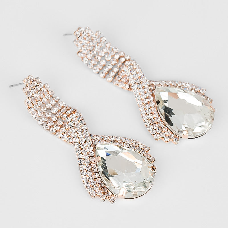 Queen’s Gorgeous Banquet Party Earrings | Luxury Statement Chandelier Drops | High-Fashion Wedding & Gala Jewelry | Sparkling Elegant Dangle Earrings for Women