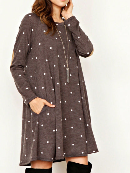 Boho Retro 90's Vintage Leopard Black Brown V Neck Empire Waist  Bubble Puff Long Sleeve Tunic Top