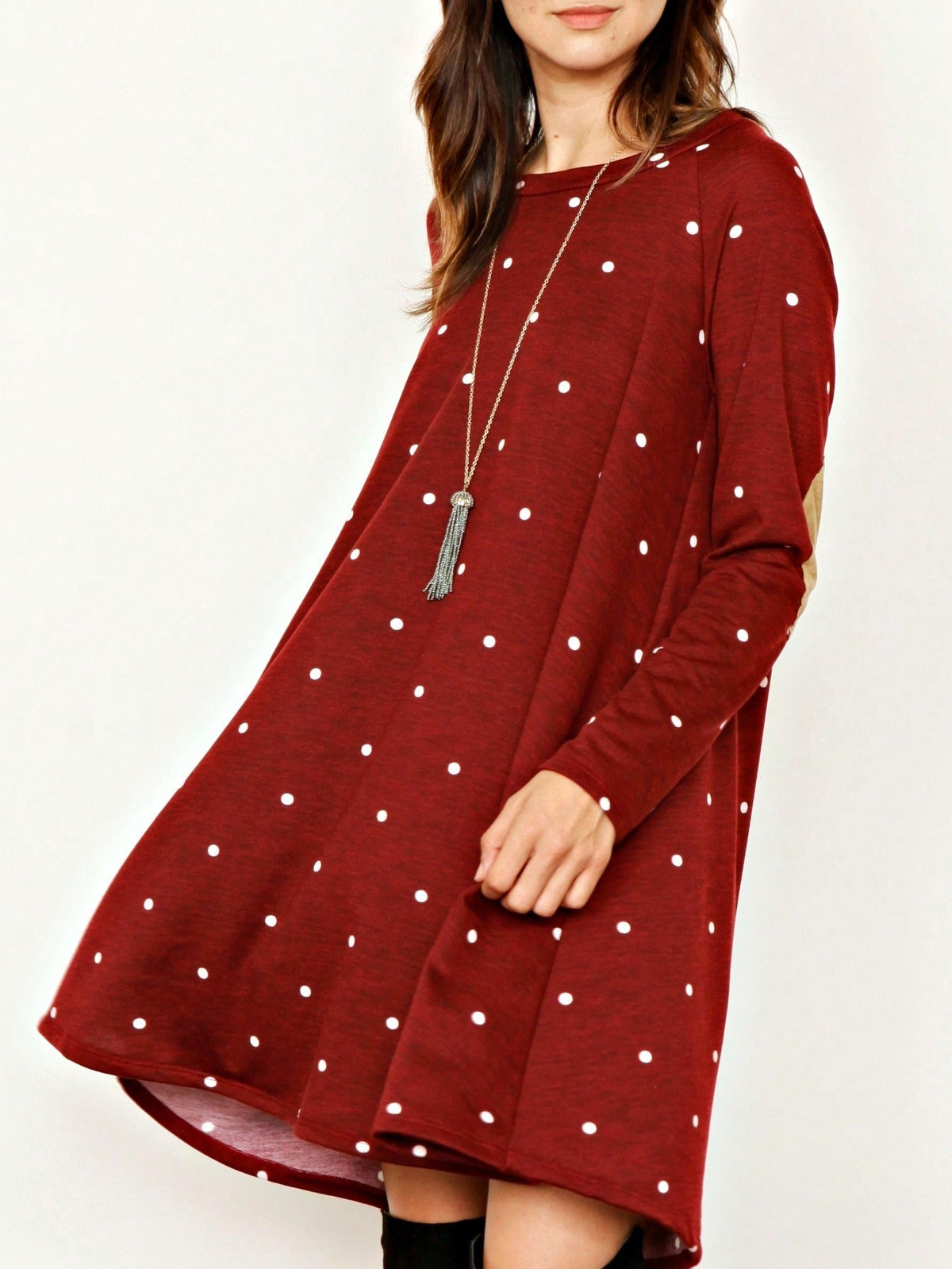 Boho Retro 90's Vintage Leopard Black Brown V Neck Empire Waist  Bubble Puff Long Sleeve Tunic Top