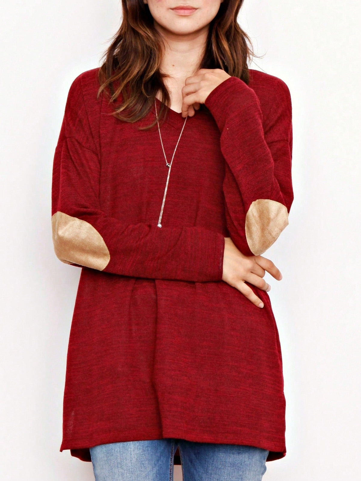 Boho Retro 90's Vintage  Bandana Paisley Olive Burgundy Cute Side Cut Knit Top Blouse Cool Tunic