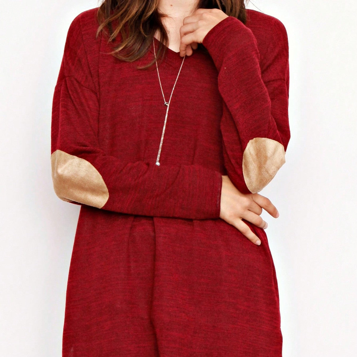 Boho Retro 90's Vintage  Bandana Paisley Olive Burgundy Cute Side Cut Knit Top Blouse Cool Tunic