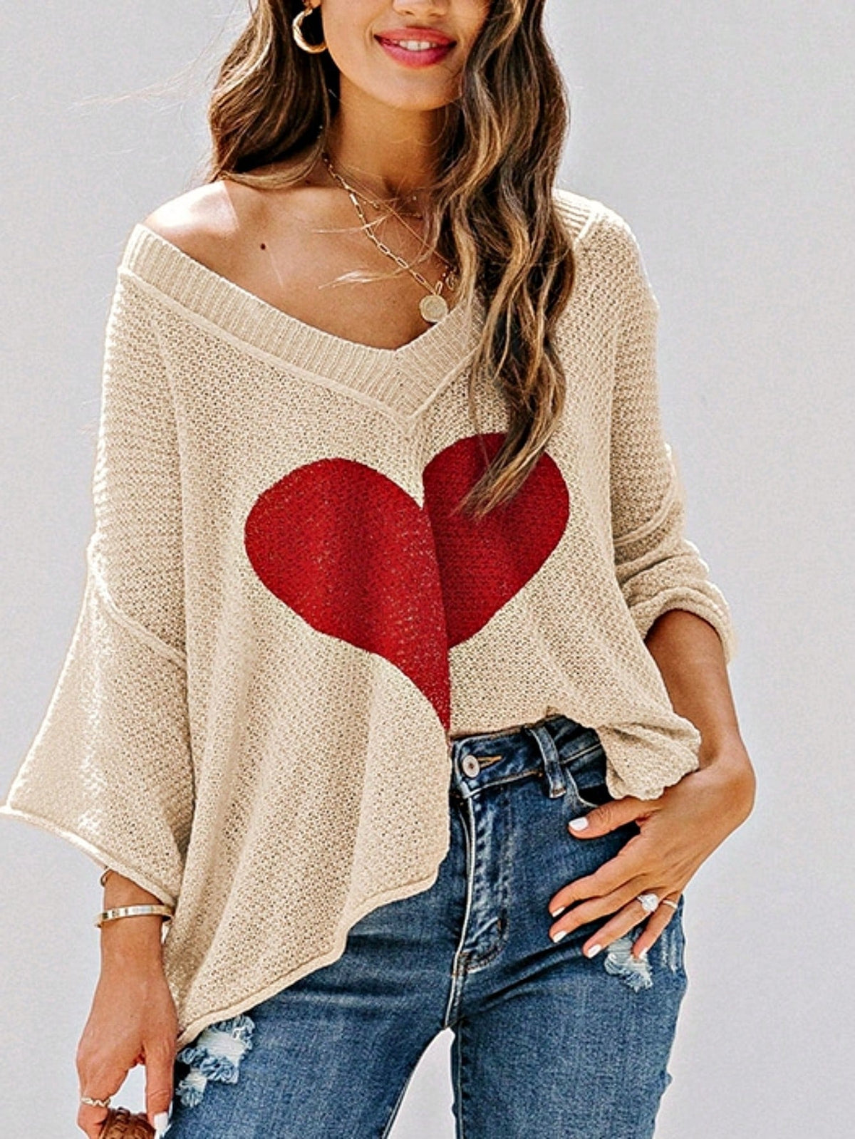 Boho Retro 90's Vintage Cotton Button V Neck Waffle Knit Top With Cuff Accent Blouse Shirt