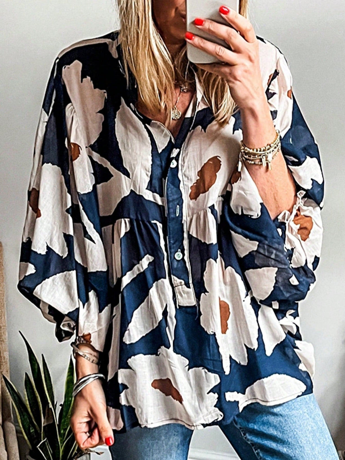 Boho Retro Vintage Viscose 90's Khaki Beige Apricot Ruffle V Neck Half Sleeve Loose Top Shirt Blouse