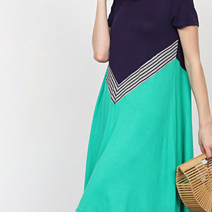 Boho Retro Mint Yellow Green Raglan Ruffle Sleeve Rayon Aline Cool Summer Tunic Dress With Pocket