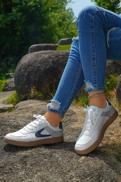 Threaded Pear Elizabeth Leather Lace Up Sneakers