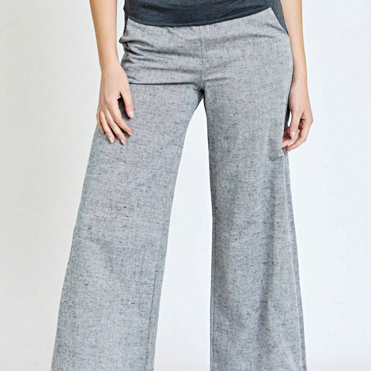 Boho Solid Fold Over Lounge Pants  Plain Bermuda Midi Casual Linen With Pocket Pants