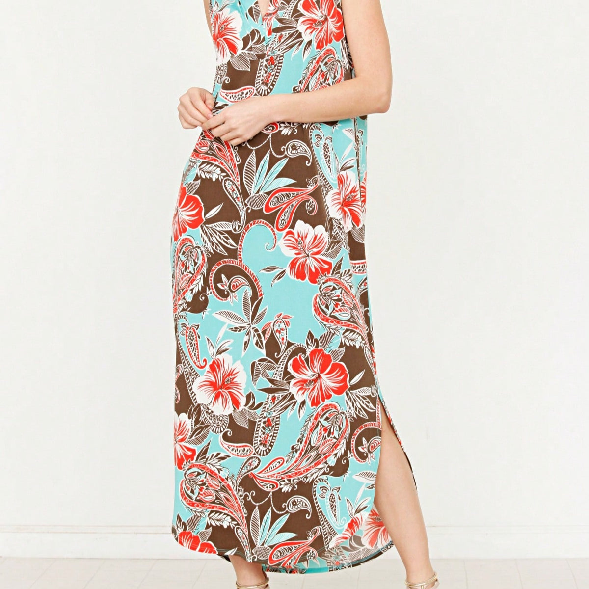 Boho Retro Kelly Green One Shoulder Rayon Ruffle Bottom Flounce Summer Cool Sleeve Midi Tiered Dress
