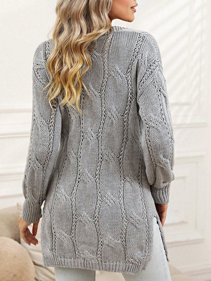 Boho Retro Crochet Knit Hollow Light Weight Dolman Batwing Sleeve Oversized Boyfriend Cardigan