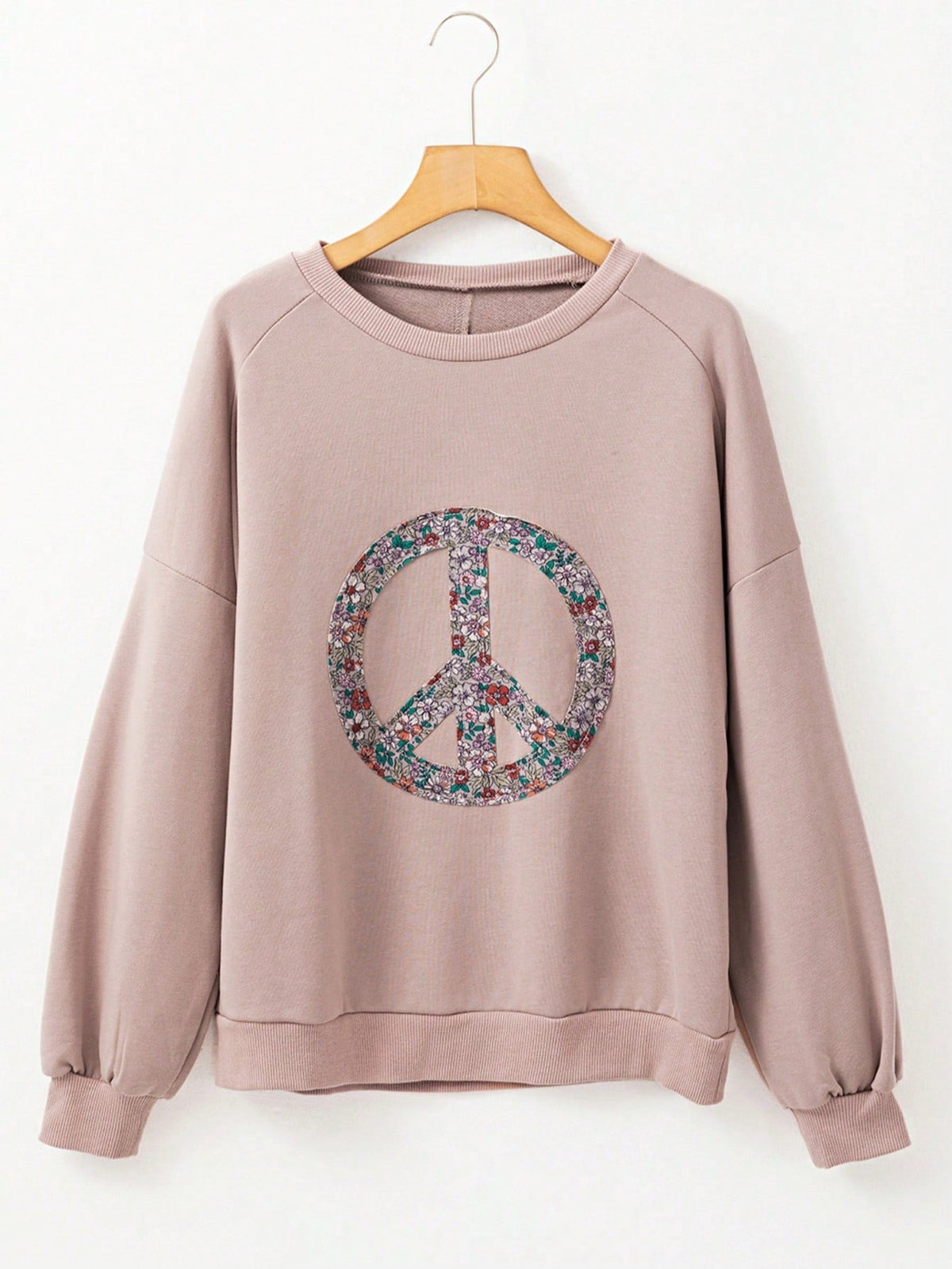 Boho Retro Vintage 60's Vibe Cream Cotton Raglan Lantern Bubble Puff  Sleeve  Floral Rib Patchwork Top Sweat Shirt Blouse