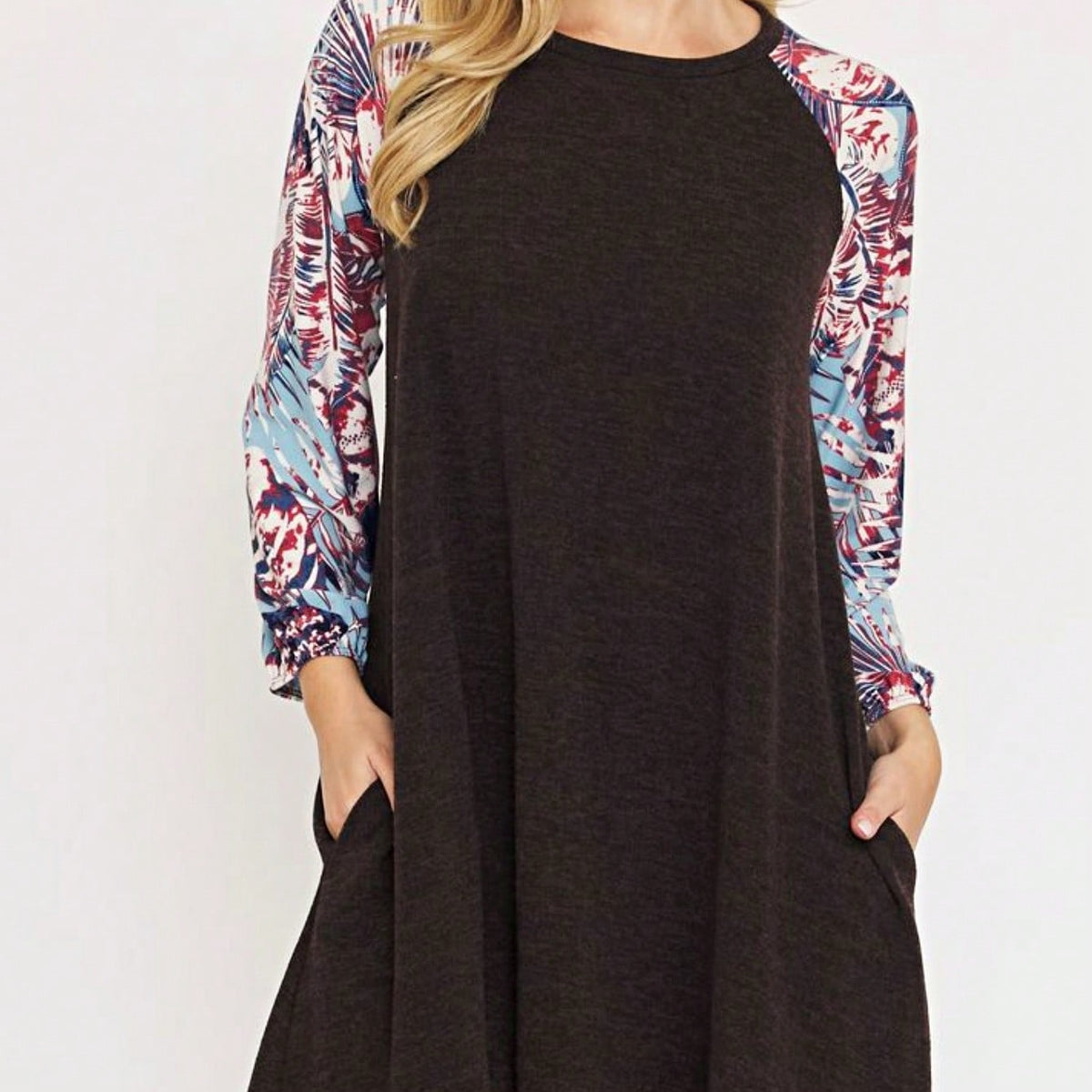 Boho Retro Classic Cap Sleeve Raglan Contrast  Stripe Green Red Navy Pink Grey Tunic Dress