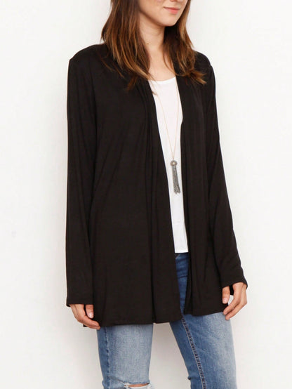 Boho Vintage Stripe Grey Violet Light Weight Three Quarter Sleeve  Knit Slouch Kimono Cardigan