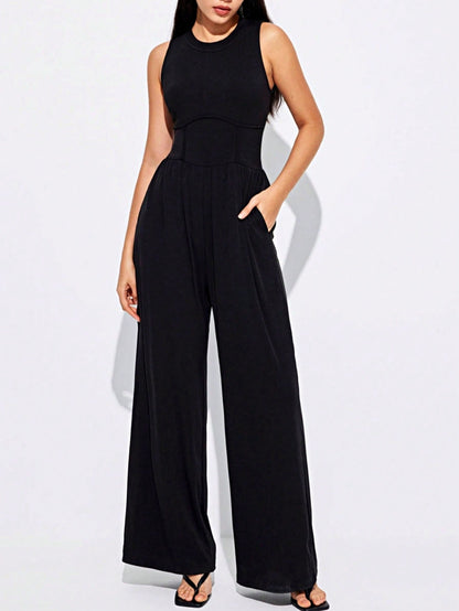 Boho Vintage Button Accent  Viscose Rayon Summer Cool Y2K Romper Jumpsuit Button Front V Neck