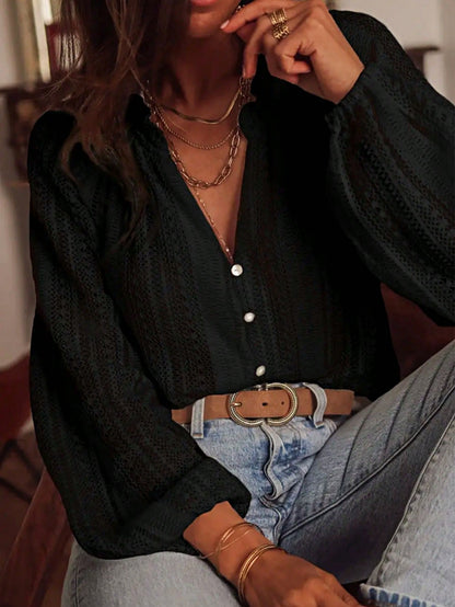 Boho Retro Vintage Cotton 90's Ivory Beige Crochet V Neck Long Sleeve Lace Loose Knit  Button Top Shirt Blouse Cardigan