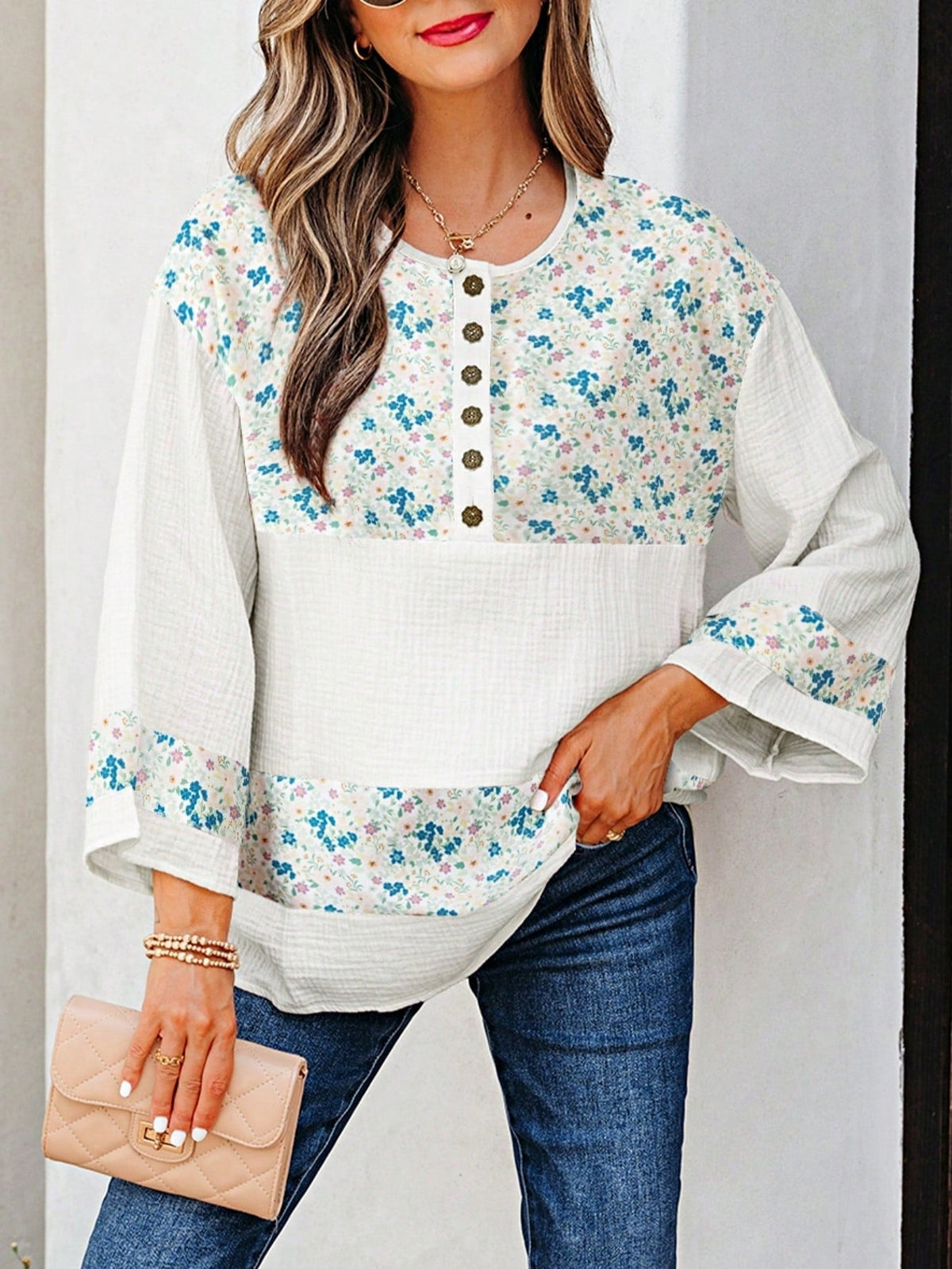 Boho Retro Vintage 90's Vibe White Cotton Short Lantern Bubble Puff  Sleeve  Embroidered Eyelet Hollow Top Shirt Blouse