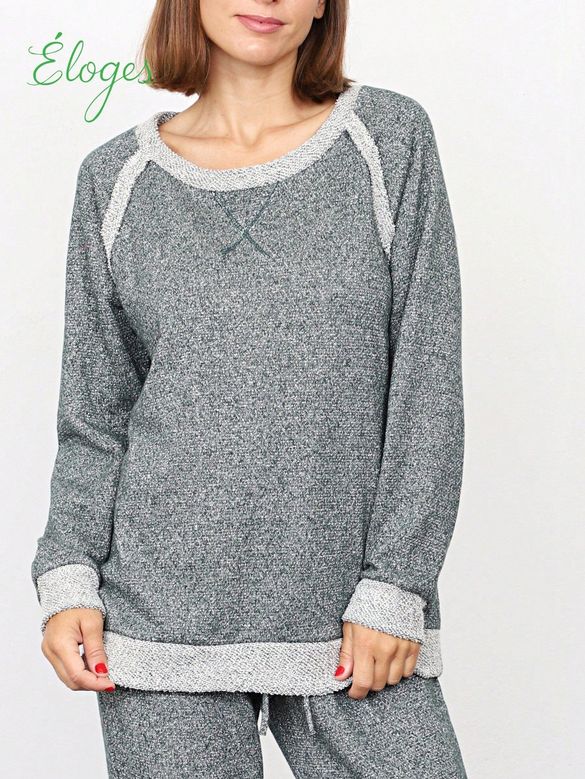 Boho Retro 90's Vintage  Preppy V Stitch  Acid Mineral Wash Tie Dye Stripe Print Raglan Sleeve Tunic Top Pullover Sweatshirt