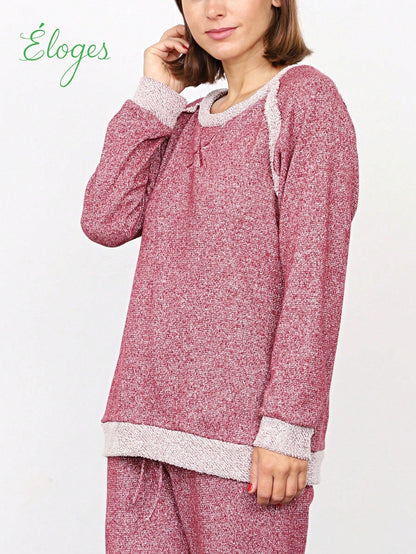 Boho Retro 90's Vintage  Preppy V Stitch  Acid Mineral Wash Tie Dye Stripe Print Raglan Sleeve Tunic Top Pullover Sweatshirt