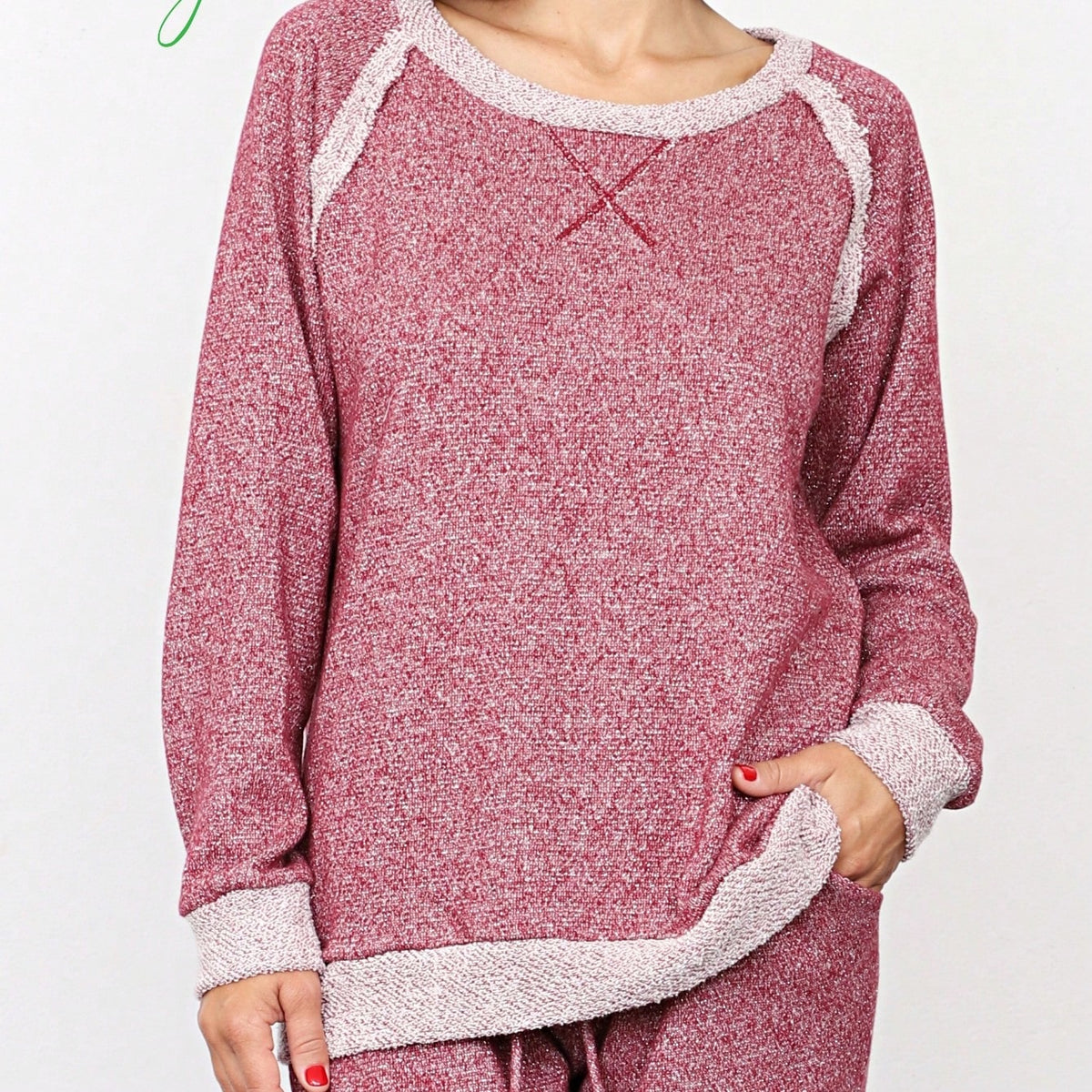 Boho Retro 90's Vintage  Preppy V Stitch  Acid Mineral Wash Tie Dye Stripe Print Raglan Sleeve Tunic Top Pullover Sweatshirt