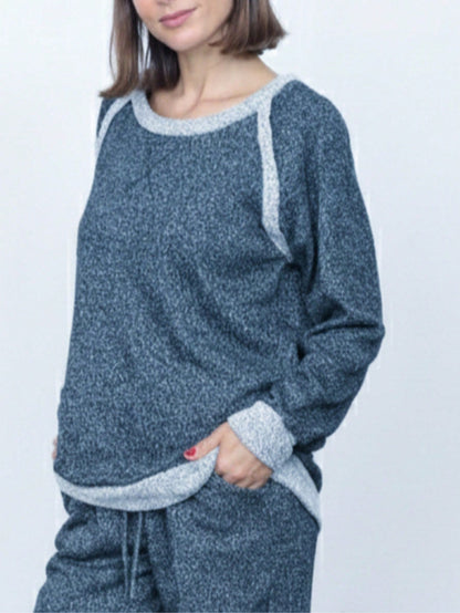 Boho Retro 90's Vintage  Preppy V Stitch  Acid Mineral Wash Tie Dye Stripe Print Raglan Sleeve Tunic Top Pullover Sweatshirt