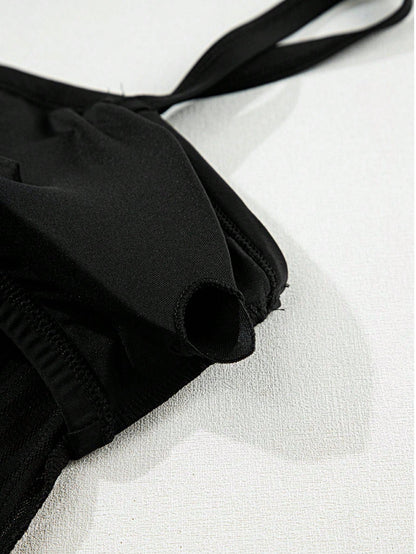 Elegant    Knitted Fabric    Beach    Summer  Tankini Swimsuit