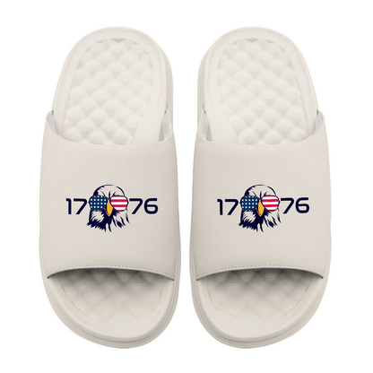 1776 Bald Eagle Motive Slide Sandals