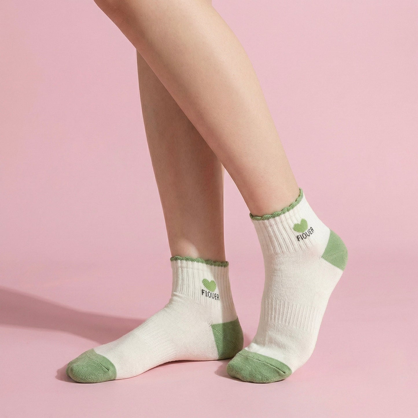 Anna-Kaci 5 Pairs Women's Low Cut Ankle Socks with Polka Dot and Stripe Patterns Soft Cotton Anti-Pilling Casual Everyday Style