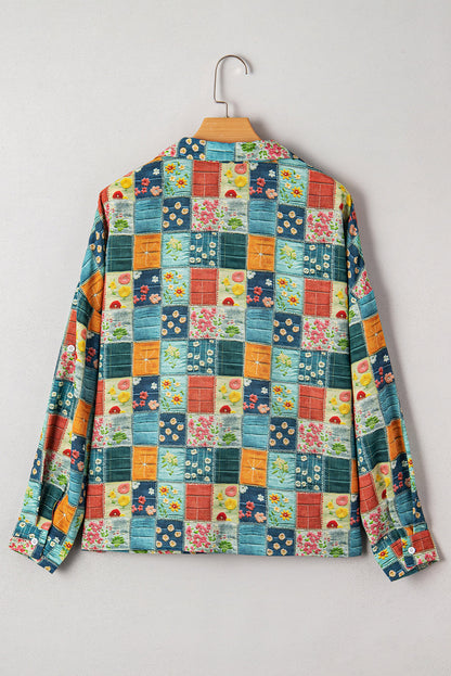Threaded Pear Zyla Up Sleeve Shift Blouse