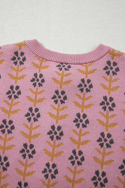 Threaded Pear Dulce Ribbed Banded Cardigan Sweater