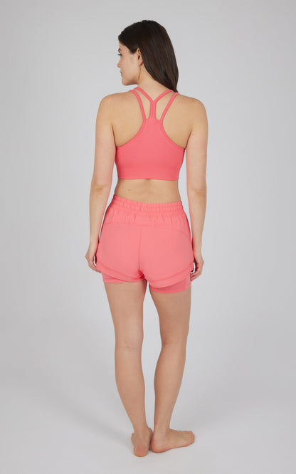 90 Degree by Reflex 2 PC Seamless Longline Bra and 2 in 1 Short Set