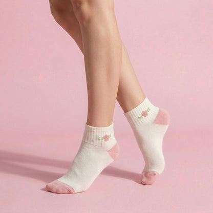 Anna-Kaci 5 Pairs Women's Low Cut Ankle Socks with Polka Dot and Stripe Patterns Soft Cotton Anti-Pilling Casual Everyday Style