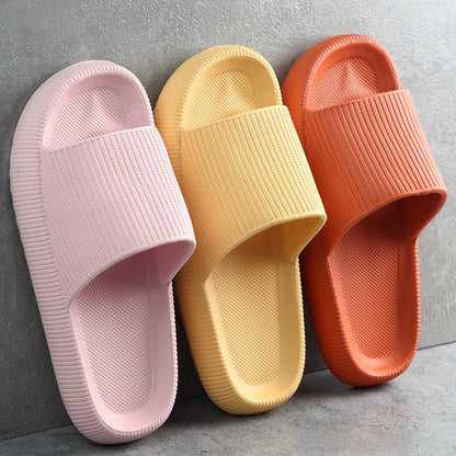 Soft Home Couple Slippers | High-Sense Minimalist Indoor Slides | Trendy Comfortable Non-Slip House Shoes | Luxury-Label Plush Couple Footwear | 2026 High-Fashion Quiet Luxury Home Slippers