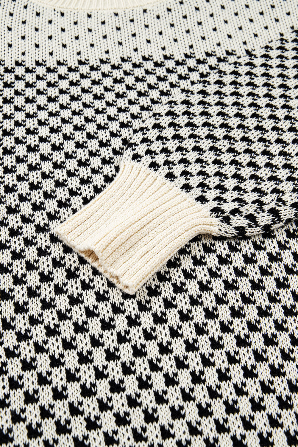 Threaded Pear Kinley Pattern Lantern Sleeve Sweater