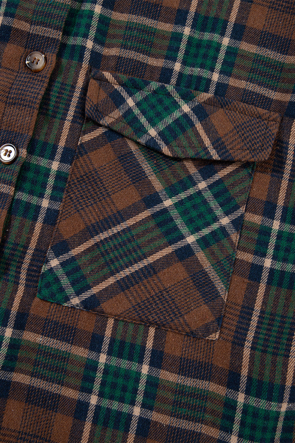 Threaded Pear Elizabeth Plaid Print Chest Shirt
