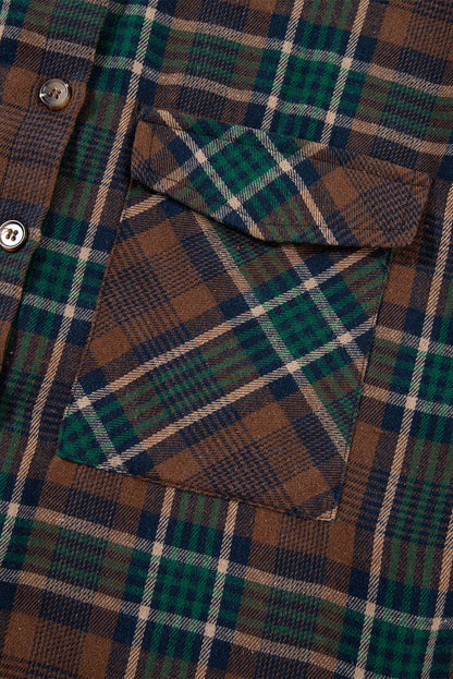 Threaded Pear Elizabeth Plaid Print Chest Shirt