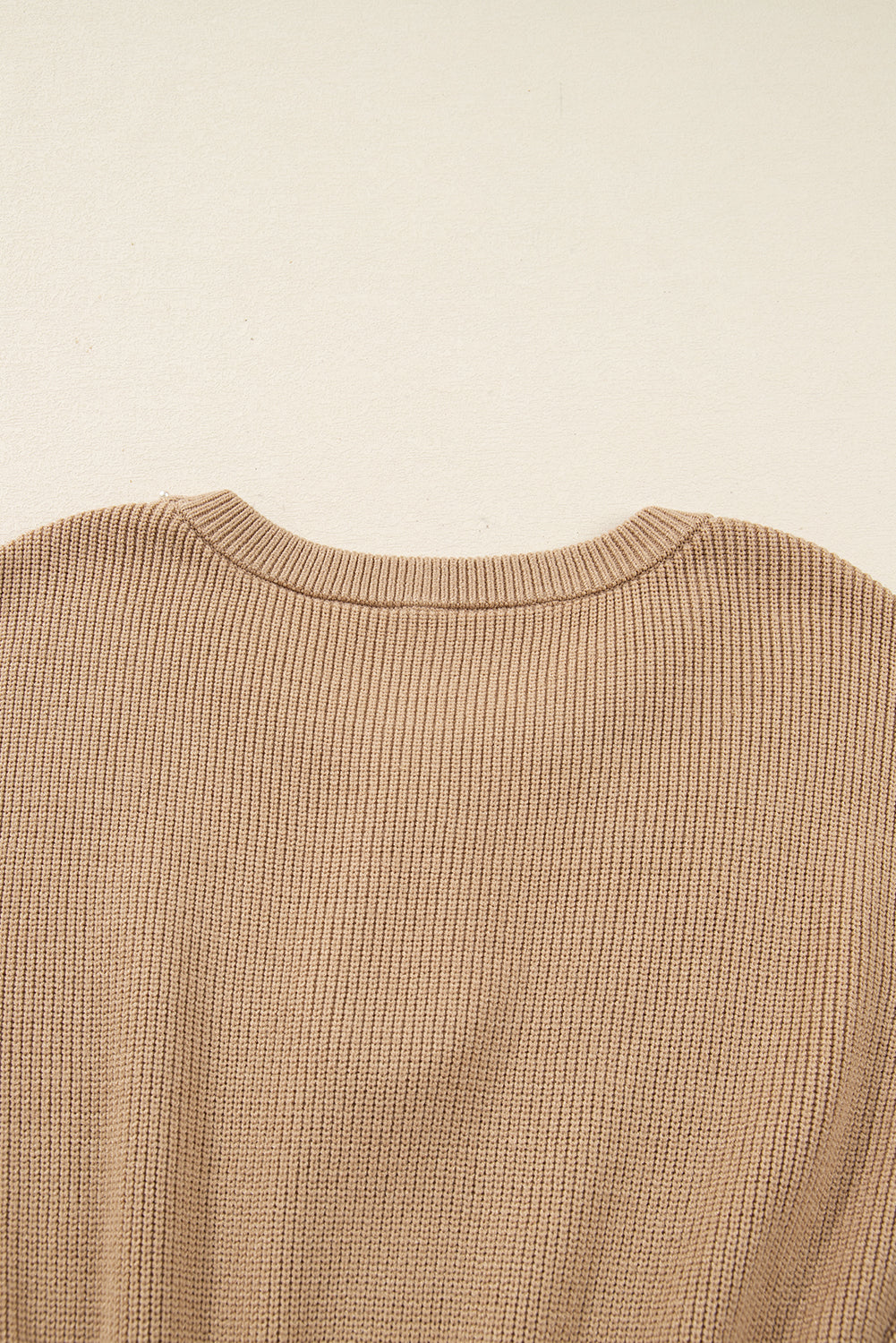 Threaded Pear Zariah Embellished Keyhole Ribbed Sweater