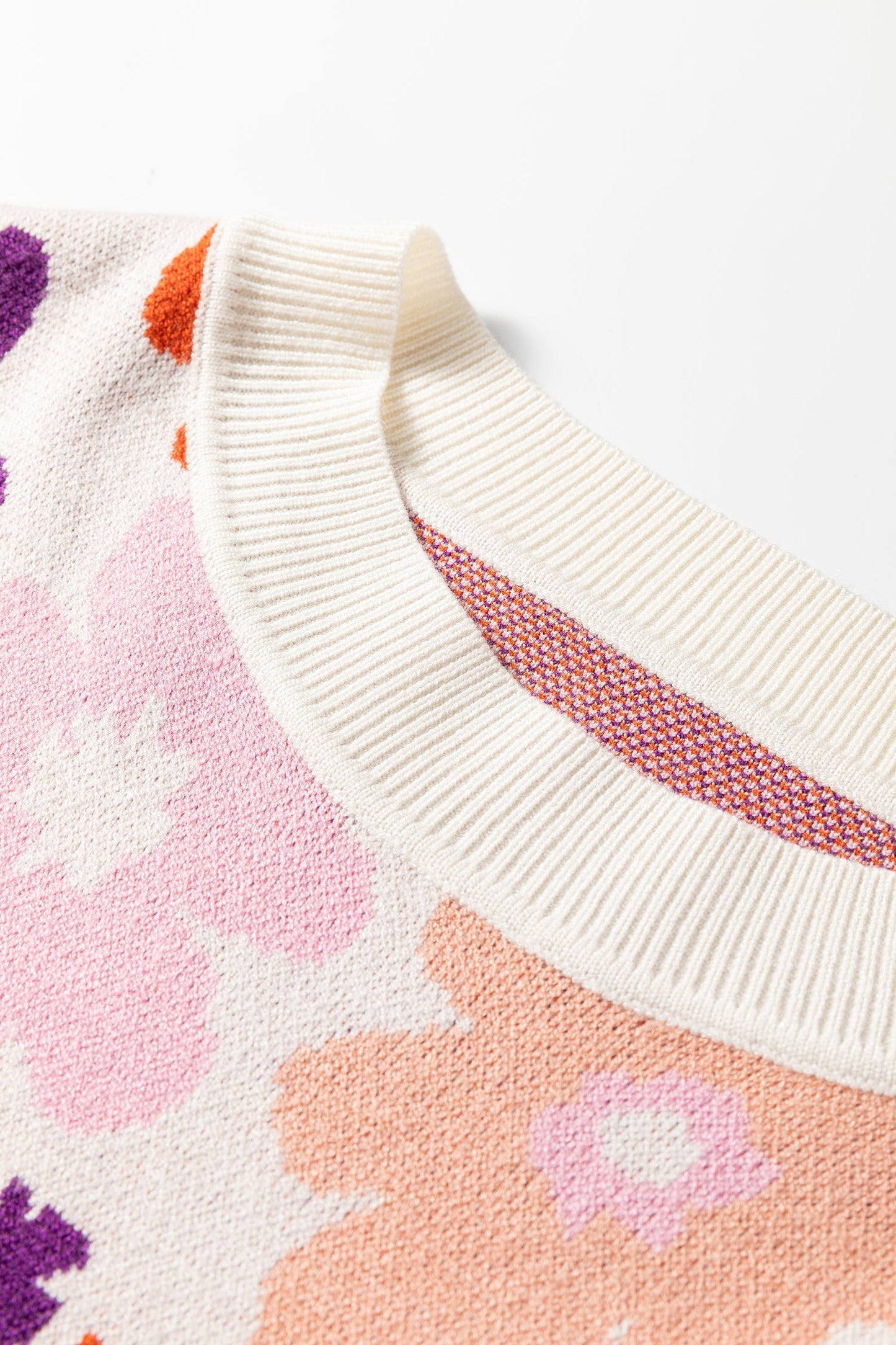 Threaded Pear Jaylani Pattern Drop Shoulder Sweater