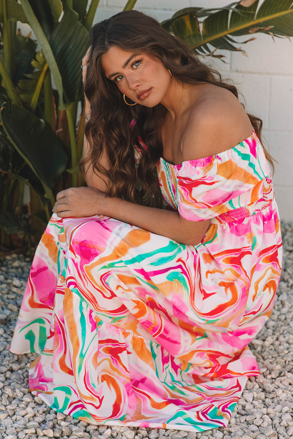 Threaded Pear Avery Smocked Bust Maxi Dress
