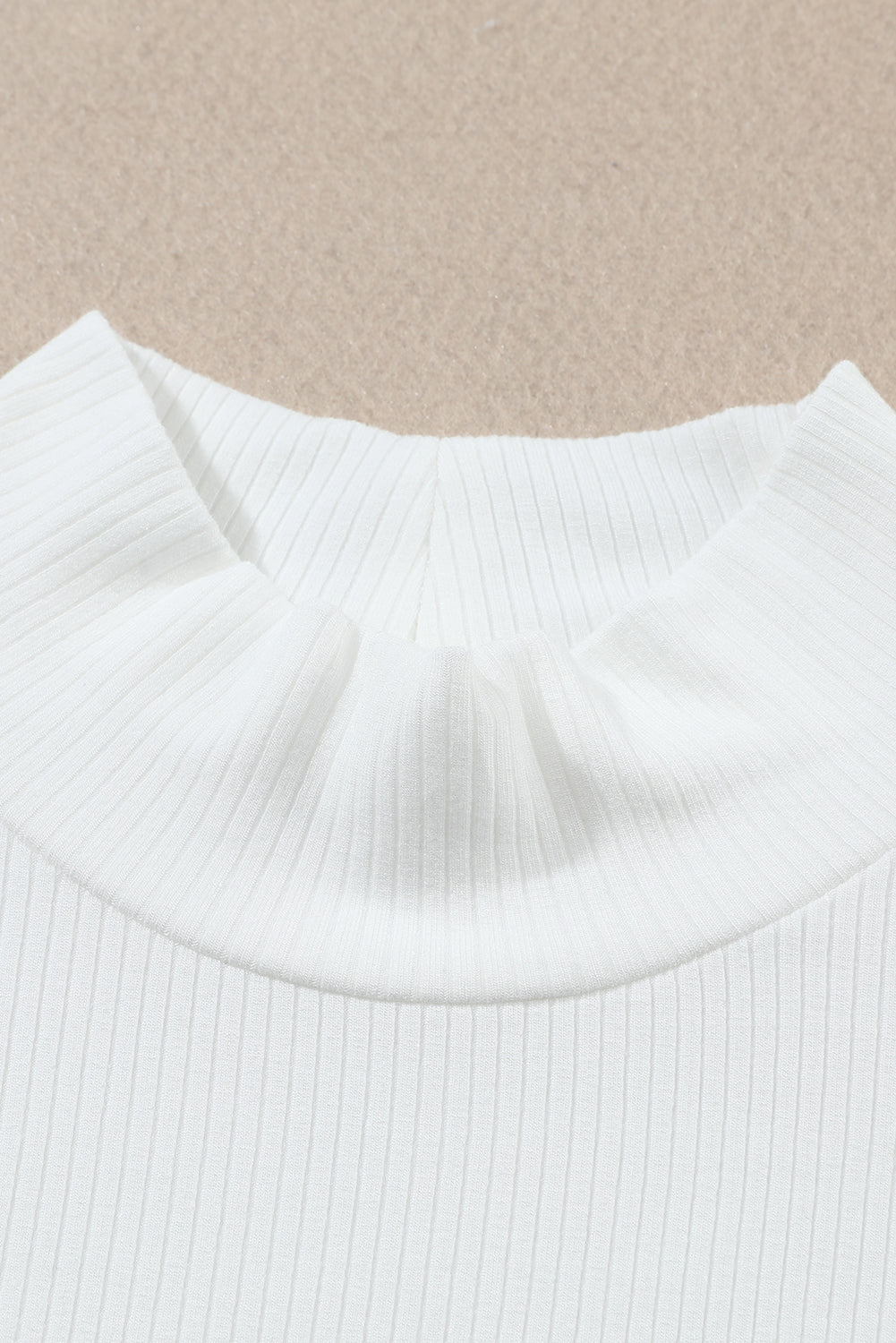 Threaded Pear Adelyn Ribbed Knit High Long Sleeve Top