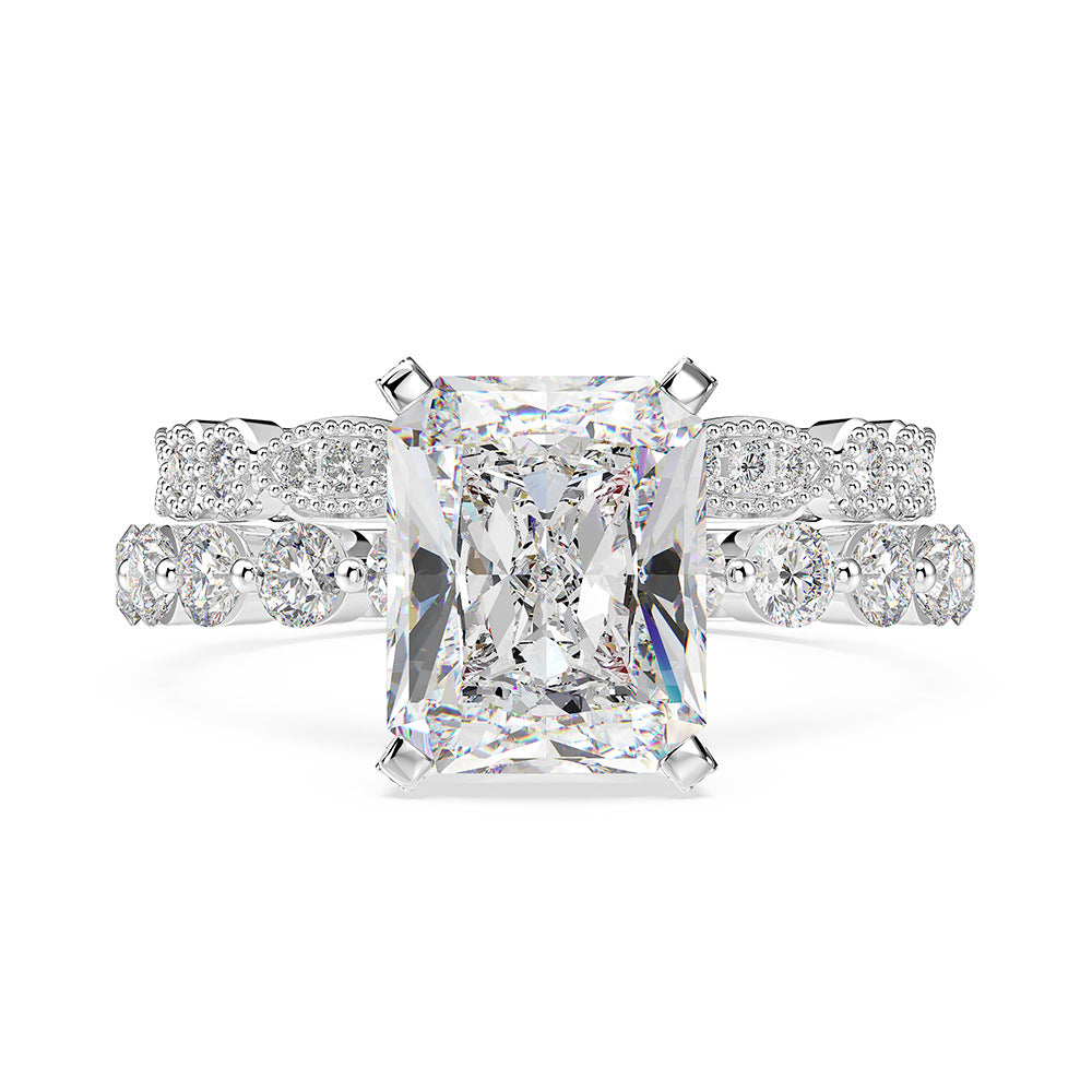 Luxury High Carbon Diamond Ring | High-Sense Crystalline Engagement Ring | Trendy Minimalist Multi-Faceted Gemstone Ring | Luxury-Label Statuesque Radiant Accessory | 2026 High-Fashion Emerald-Luxe Essential