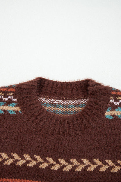 Threaded Pear Madison Knitted Drop Shoulder Sweater