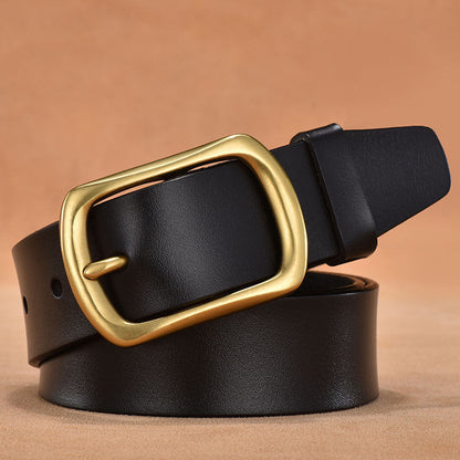 Versatile Leather Belt for Men | Genuine Premium Leather Waist Belt | Classic Formal & Casual Men’s Belt | Durable High-Sense Leather Accessory | 2026 Trendy Luxury Men’s Belt with Zinc Alloy Buckle