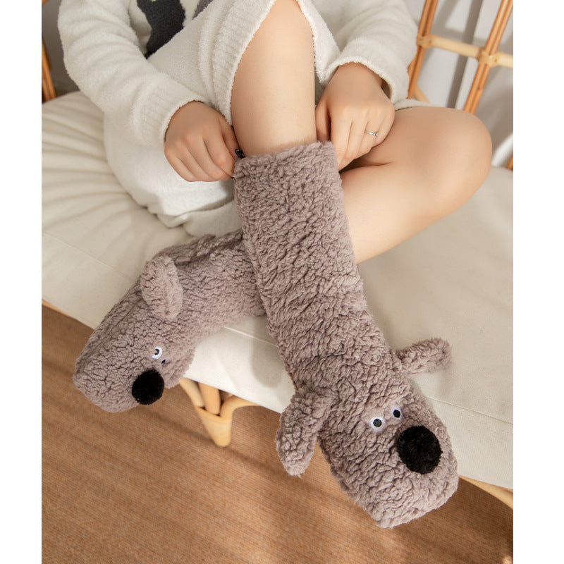Women’s Cute Cartoon Plush Socks