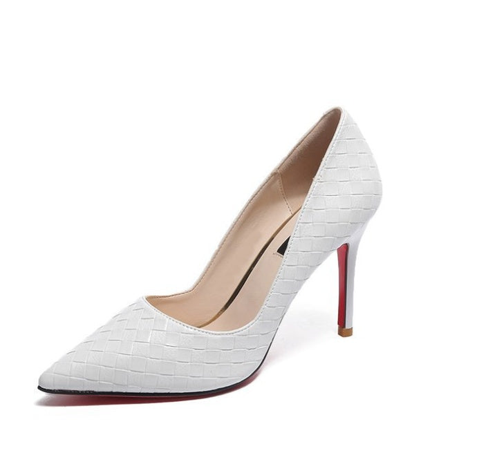 Women’s High-Sense Floral Pointed-Toe Stiletto Heels | Elegant Professional Formal Pumps | Trendy Minimalist Sleek Office Heels | Luxury-Label Statuesque Radiant Footwear | 2026 High-Fashion Floral-Luxe Essential