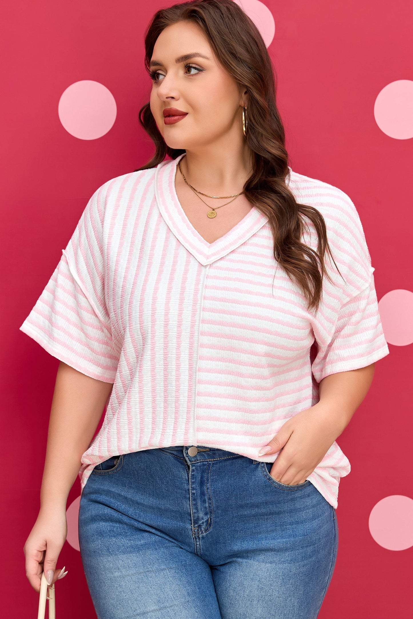 Threaded Pear Nora Seam Patchwork T PLUS Shirt