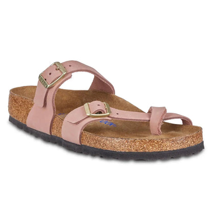 Birkenstock Women's Mayari Soft Footbed Nubuck Leather Old Rose Sandals