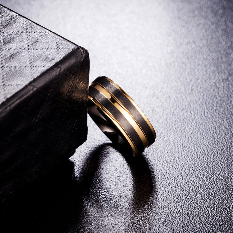 Men’s Titanium Steel Fashion Ring | Luxury Minimalist Band for Men | High-Sense Durable Titanium Jewelry | Trendy Matte Finish Comfort-Fit Ring | 2026 High-Fashion Male Statement Jewelry | Scratch-Resistant Band