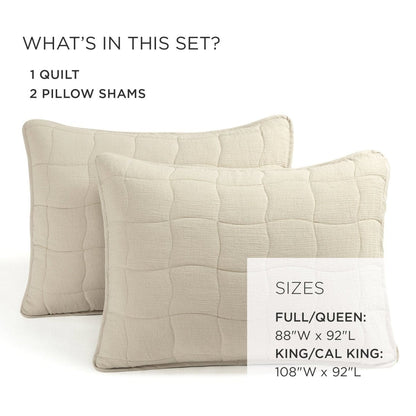 Cloud Gauze 3 Piece Quilt Set
