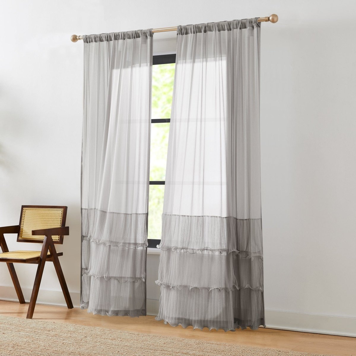Georgette Sheer Curtain Panels