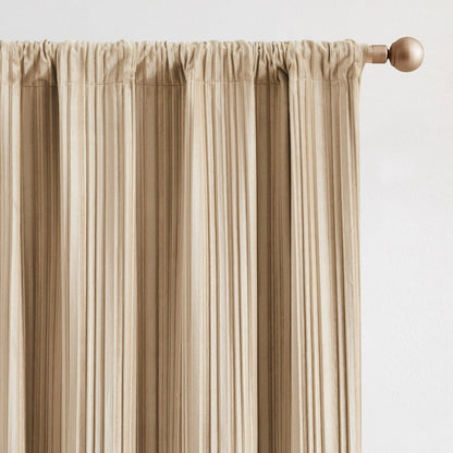 Glam Pleated Velvet Light Filtering Window Curtain Panels