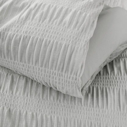 Azalea Ruched Velvet Stripe Comforter Set