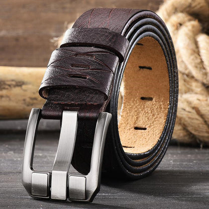 Versatile Leather Belt for Men | Genuine Premium Leather Waist Belt | Classic Formal & Casual Men’s Belt | Durable High-Sense Leather Accessory | 2026 Trendy Luxury Men’s Belt with Zinc Alloy Buckle